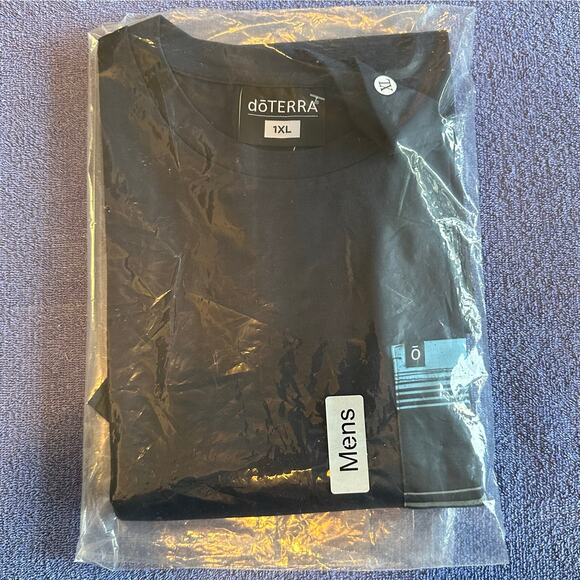 NWT! DoTerra Men’s Sz XL Short Sleeve Navy T-Shirt Breast Pocket, K646 - Picture 7 of 8